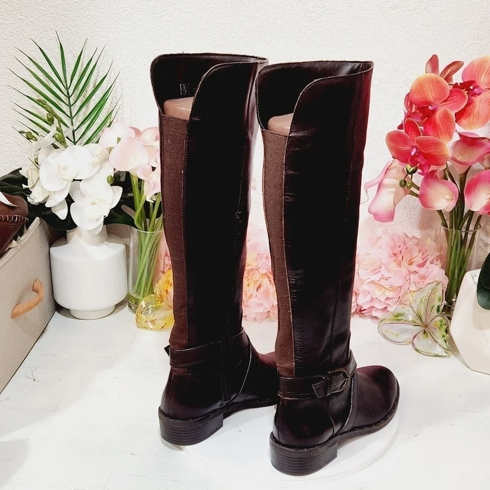 INTERNATIONAL Concepts Womens Fadora Leather Studded Riding Boots Size 6M